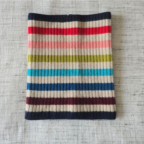 Tory Burch Accessories - Tory Burch Cashmere Multicolor Striped Neck Warmer Snood